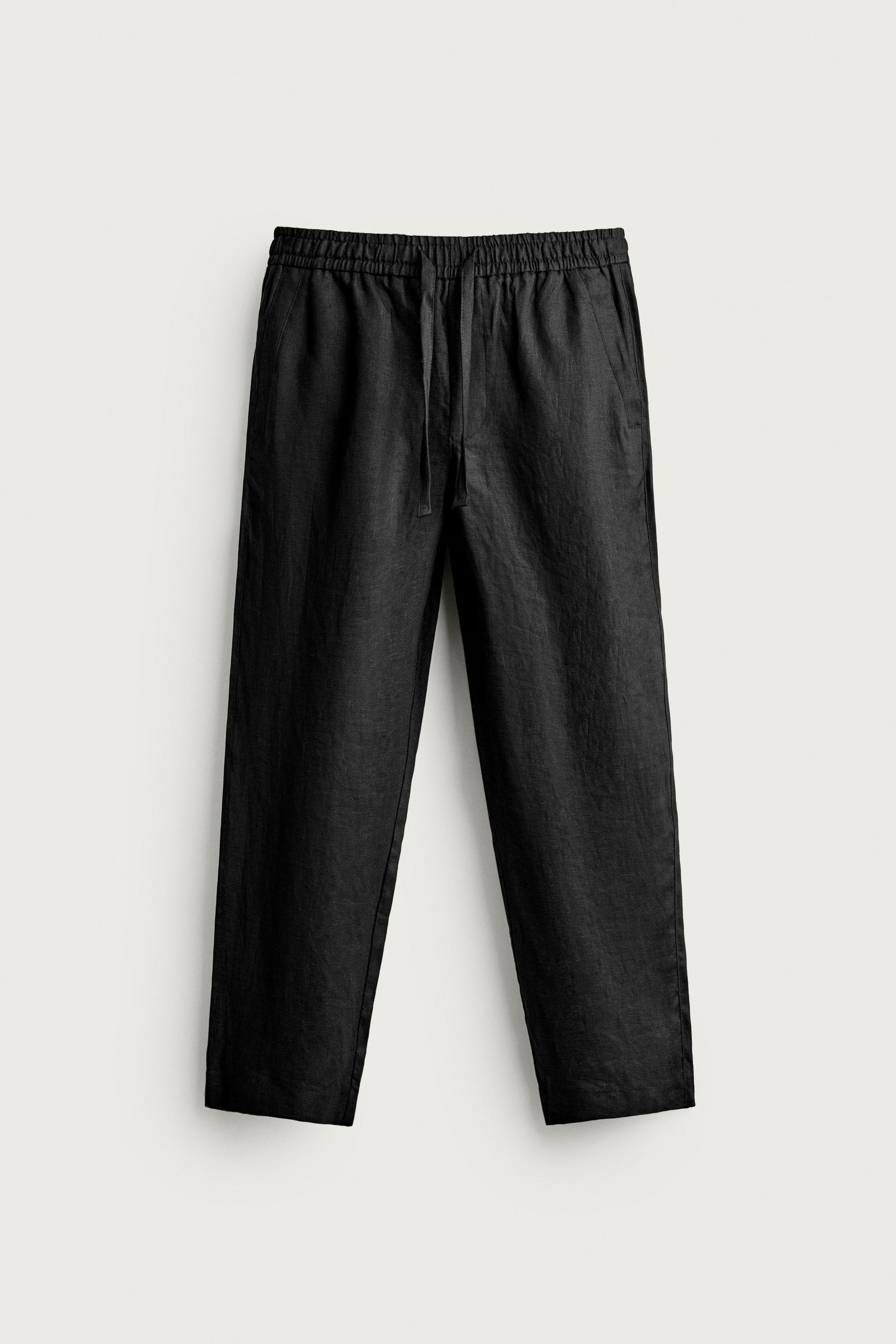 RELAXED FIT 100% LINEN PANTS